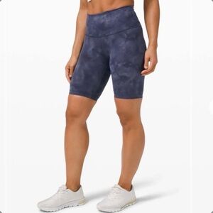 Lululemon Wunder Train High-Rise Short 8" Diamond Dye Shade Naval Blue